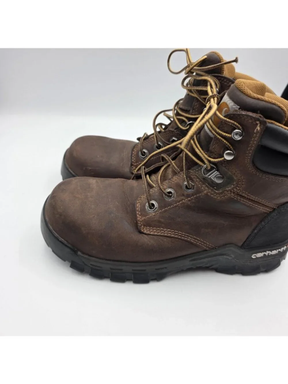 Carhartt CWF5355 Work Boots Womens 8.5 Brown Nubuck Steel Toe Slip Resistant